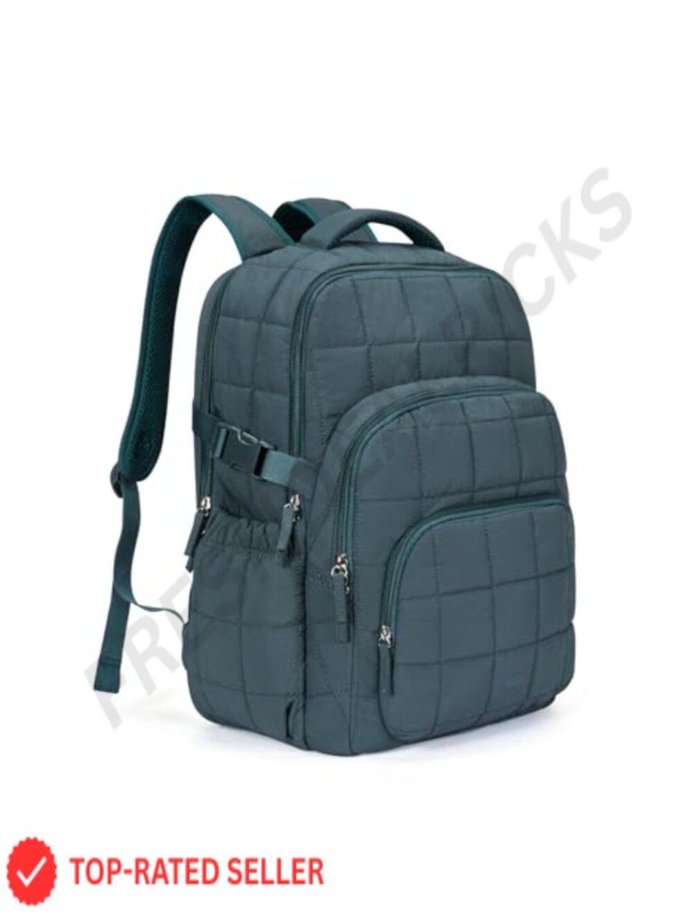 Quilted Backpack with RFID, 17.3 Inch Laptop Travel Backpack, Women's